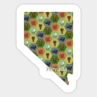 Nevada State Map Board Games Sticker